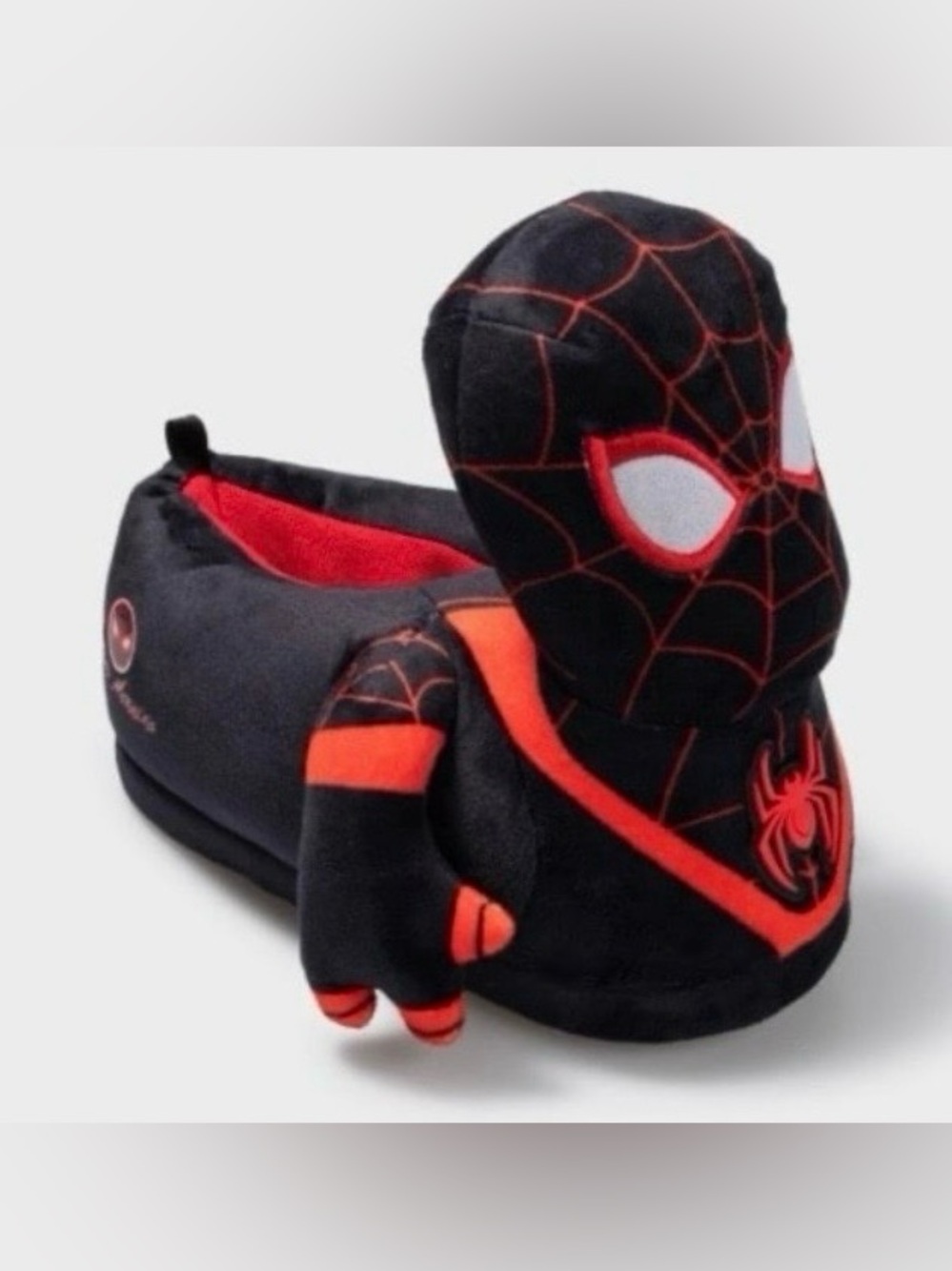 Kids' Marvel Spider-Man 3D Plush Slippers - Black Size 2/3
New